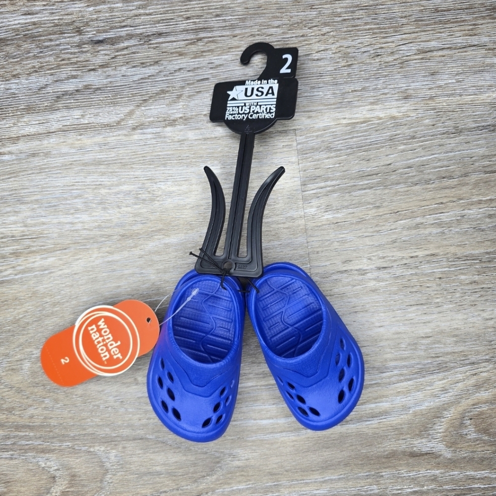 Wonder Nation Blue Toddler Clogs NWT Size 2